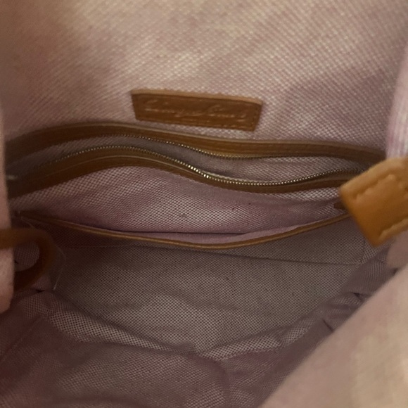 Dooney & Bourke Florentine brown pebble leather shoulder bag. Leather Bucket Bag - Picture 8 of 10